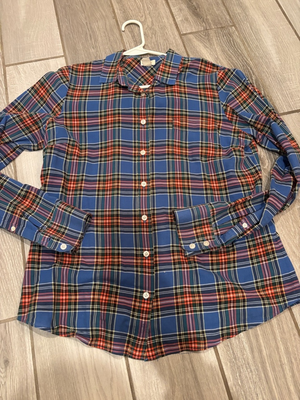 J. Crew Blue Plaid Button-Down Shirt